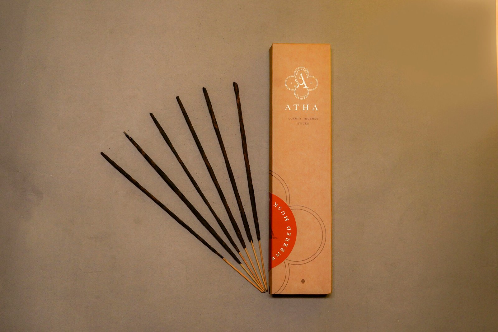 Musk Amber luxury incense sticks with earthy tones