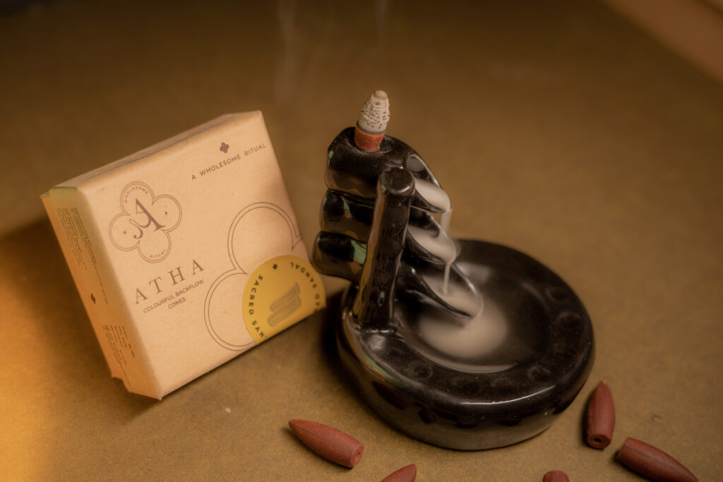 Sacred Sandal Backflow Incense Refill Cones – Atha Fragrances