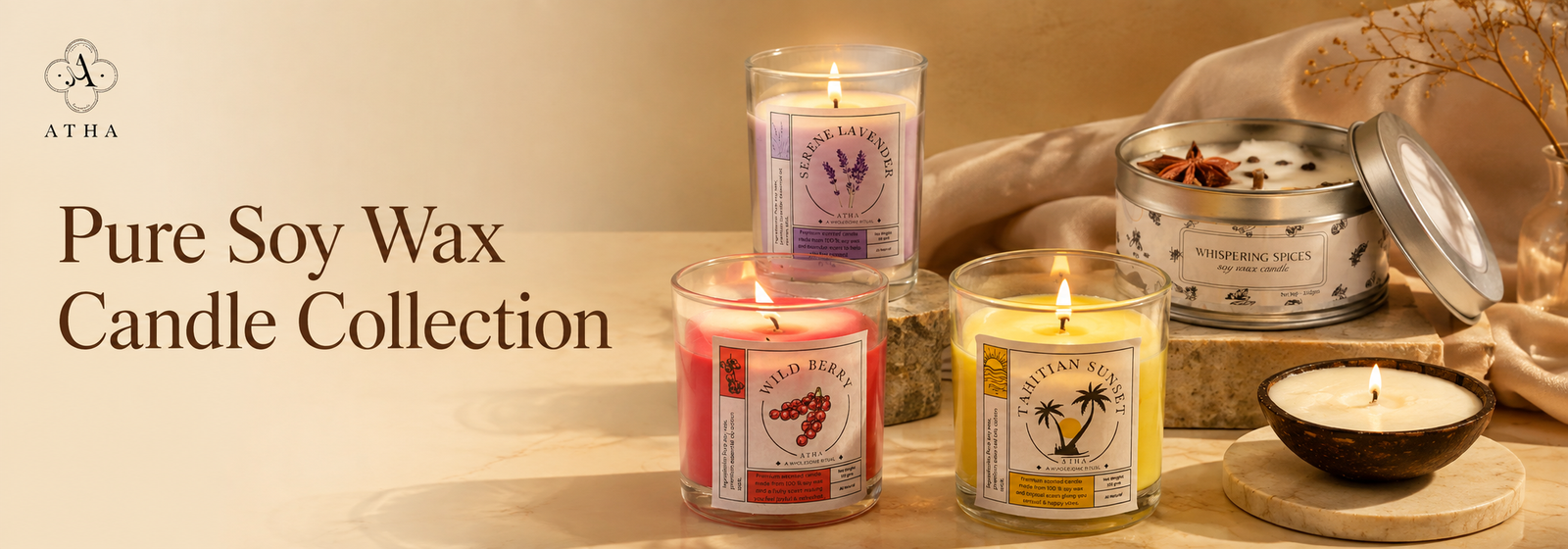 Pure Soy Wax Candle Collection